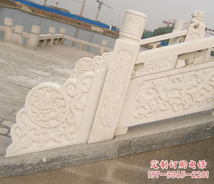 信阳公园汉白玉栏板景观石雕 (2)