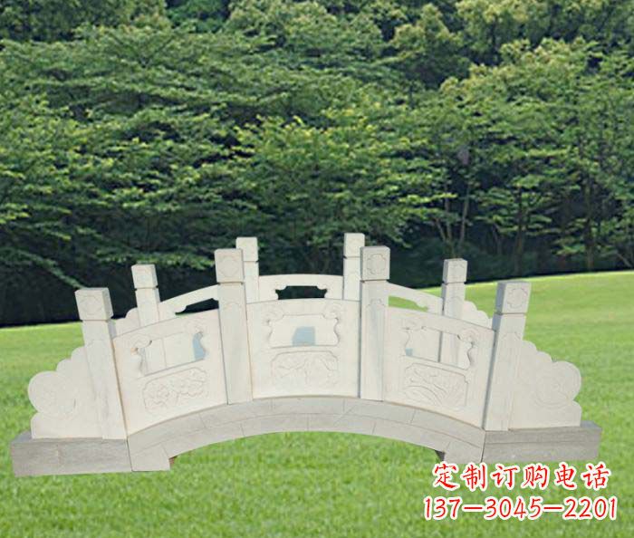 信阳手工精美汉白玉石拱桥雕塑