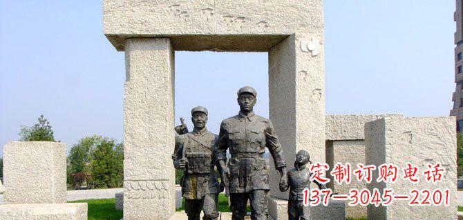 信阳纪念红军的铜雕制品