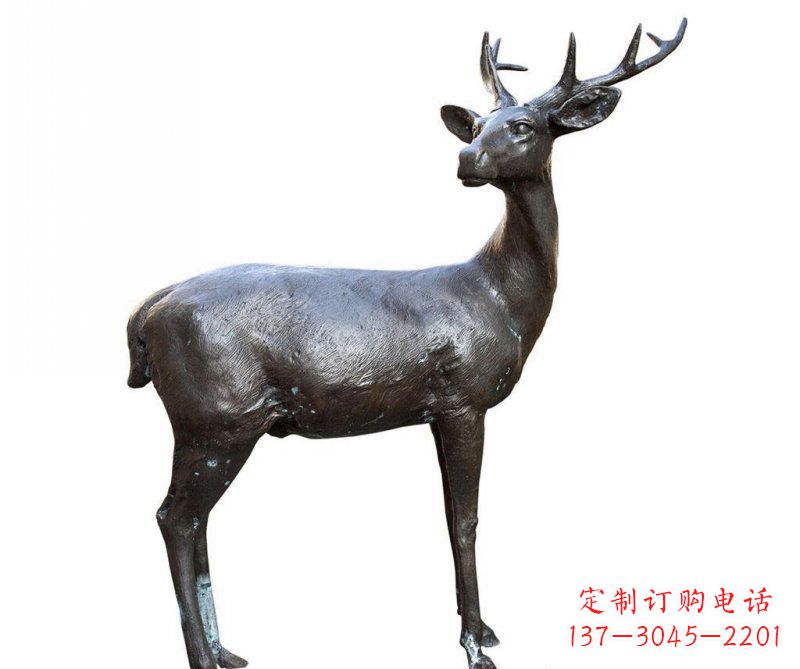 信阳铜雕回头鹿动物雕塑