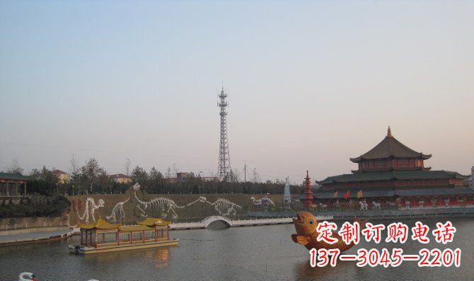 信阳静谧自然,金鱼铜雕精美绝伦