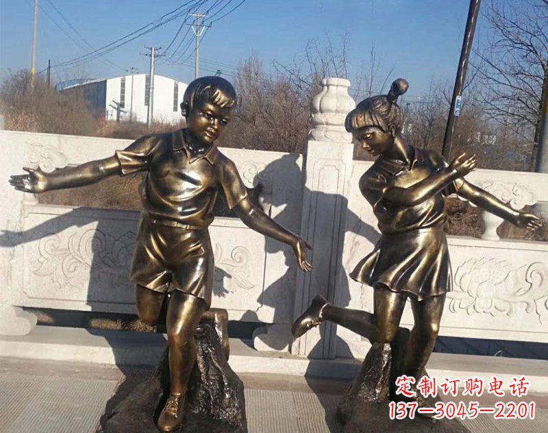信阳新颖花篮儿童铜雕