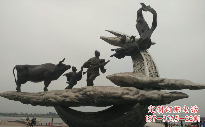 信阳非凡爱恋不锈钢牛郎织女雕塑