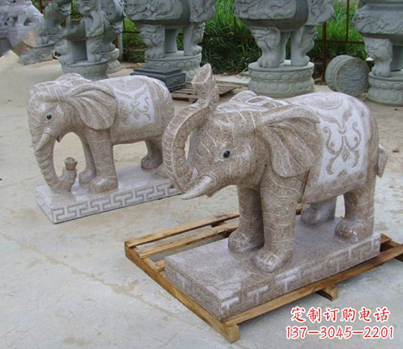 信阳精美大象雕塑