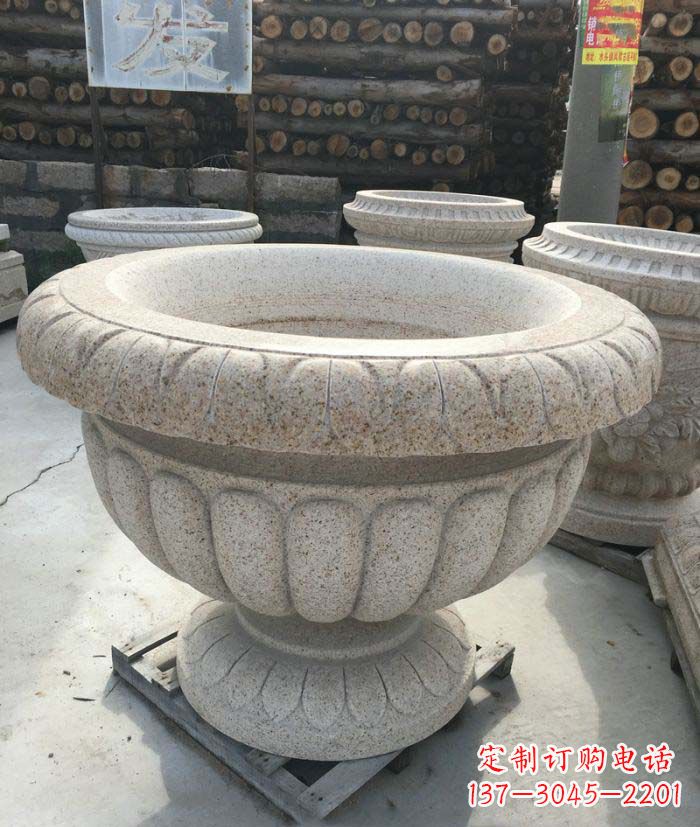 信阳高质量大理石花盆石雕