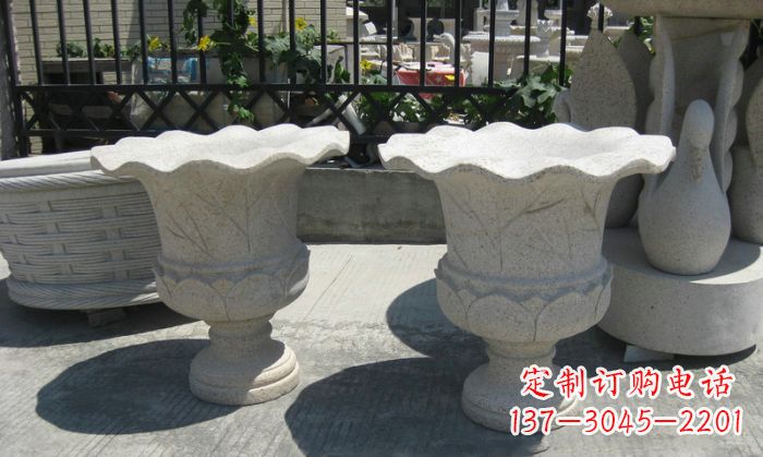 信阳大理石花盆雕塑