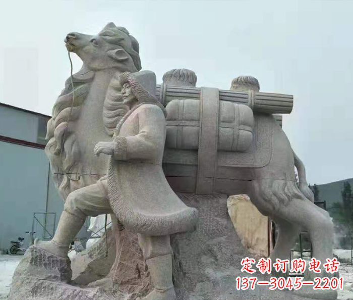 信阳精致精美的大理石骆驼石雕