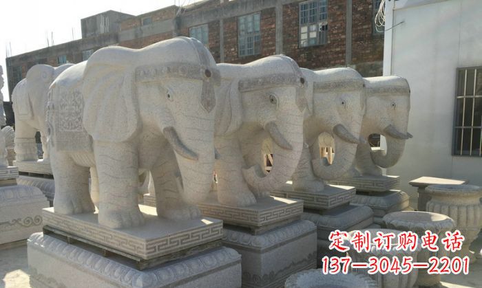 信阳缅甸大理石缅甸大象雕塑