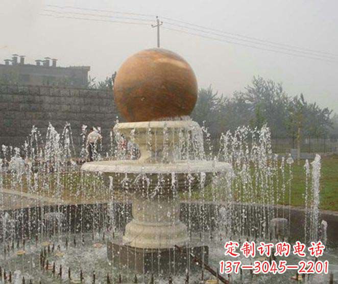 信阳艺术品级风水球喷泉石雕