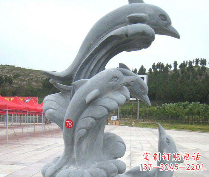 信阳精美海豚雕塑 烘托您的公园景观