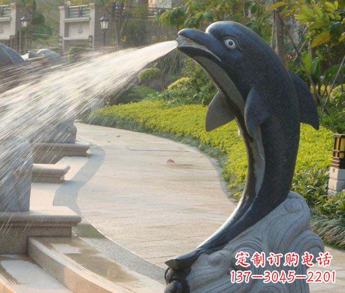 信阳现代公园景观海豚雕塑