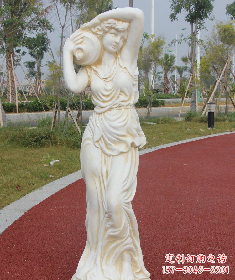 信阳公园景观汉白玉仕女石雕