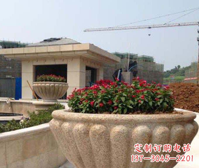 信阳公园景观花盆石雕