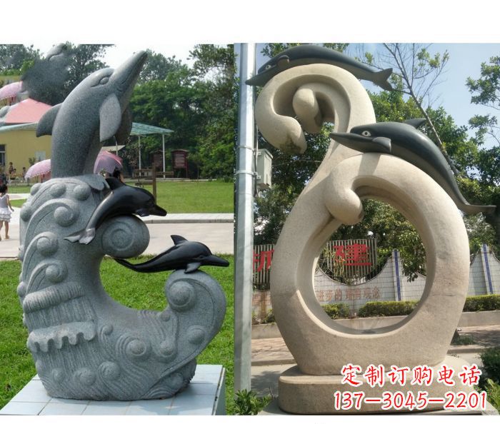 信阳海豚雕塑,让你的公园景观更加优美缤纷