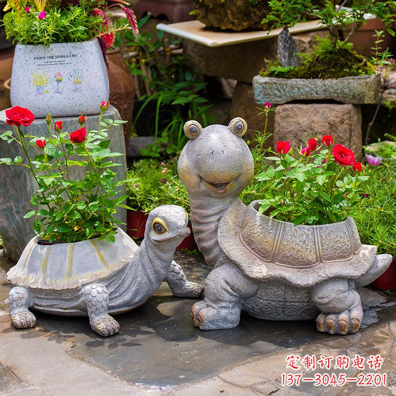 信阳铸铁乌龟花盆雕塑