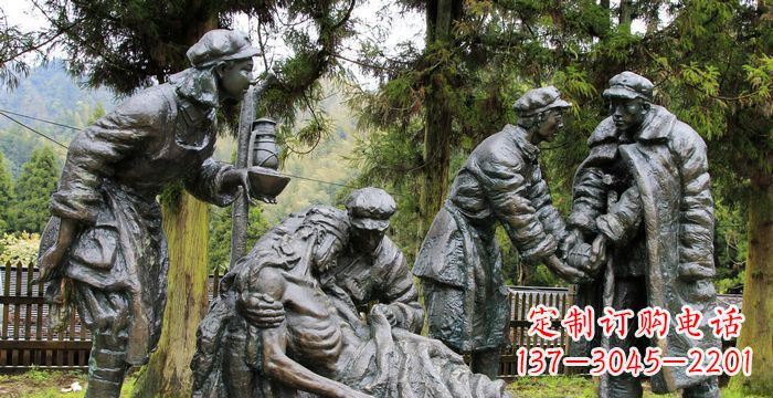 信阳红军铜雕,宣扬时代之精神