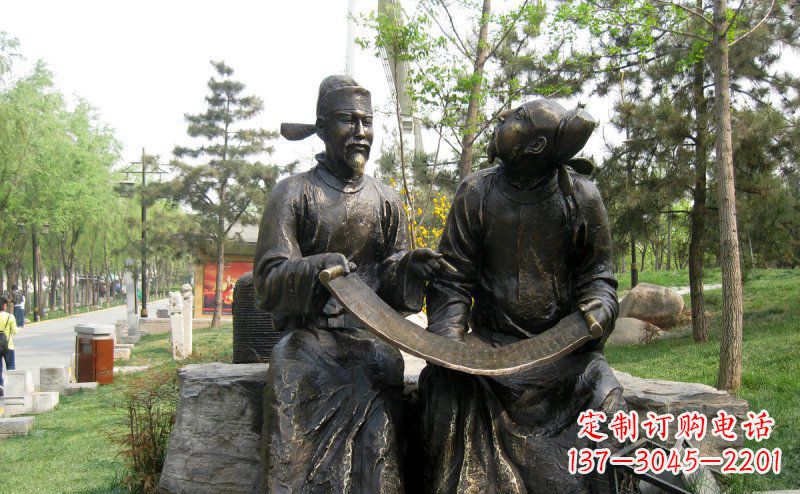 信阳传承经典,定制古典唐代人物小品铜雕