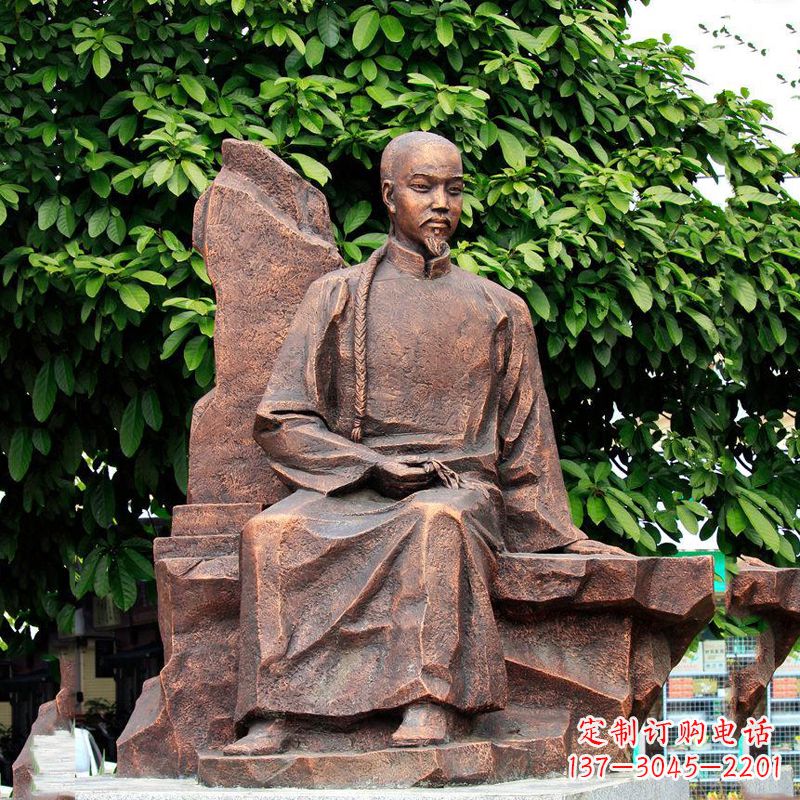 信阳清朝名人叶天士纯铜雕像