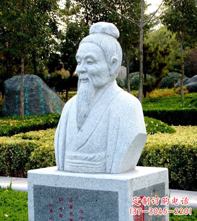信阳以历史名人头像捕捉历史文脉——由中领雕塑定制的王献之石雕头像