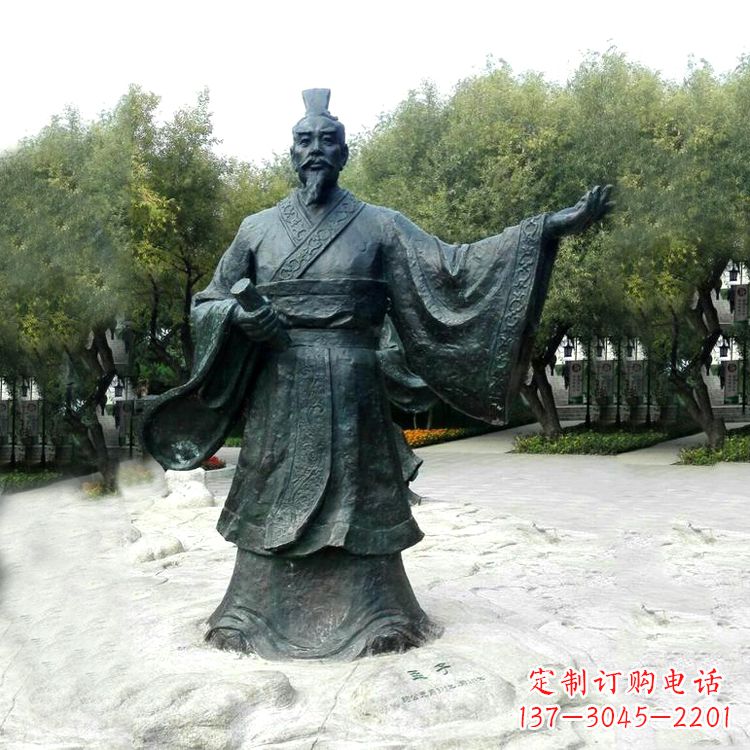 信阳孟子铜雕塑，荟萃战国时期智慧精华