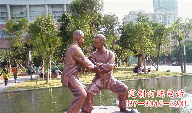 信阳太极拳铜雕精美工艺品