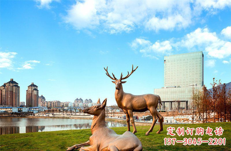 信阳优质精美羚羊铜雕塑
