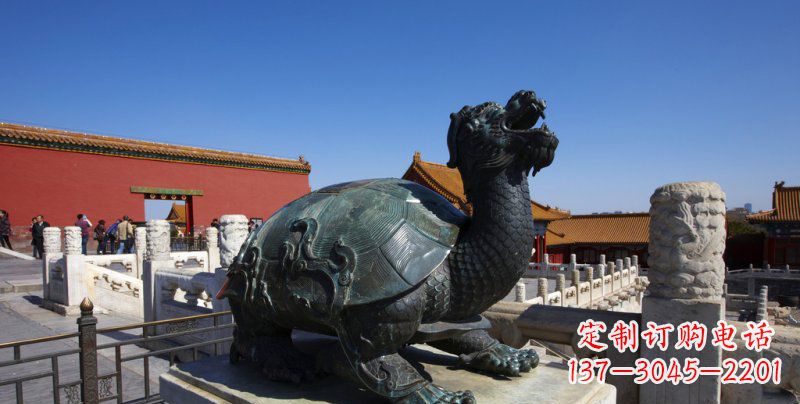 信阳公园龙龟景观铜雕