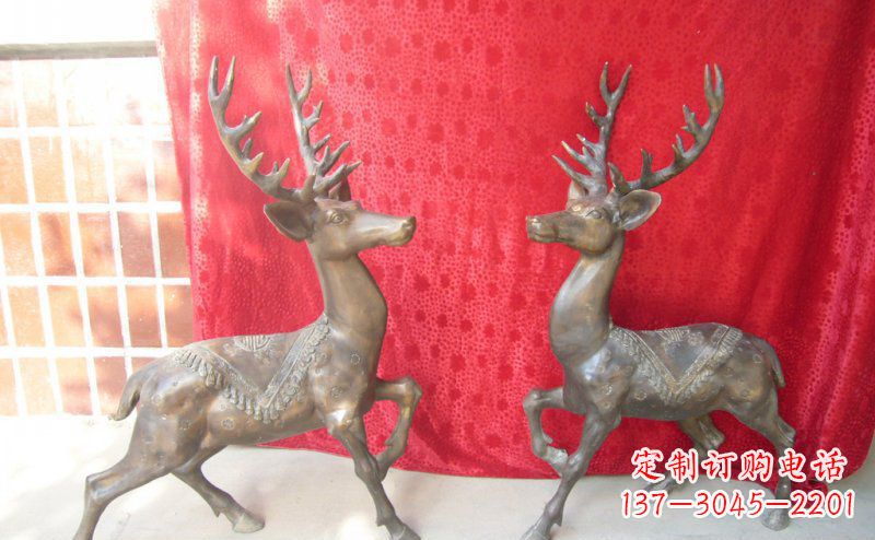 信阳精美的梅花鹿铜雕