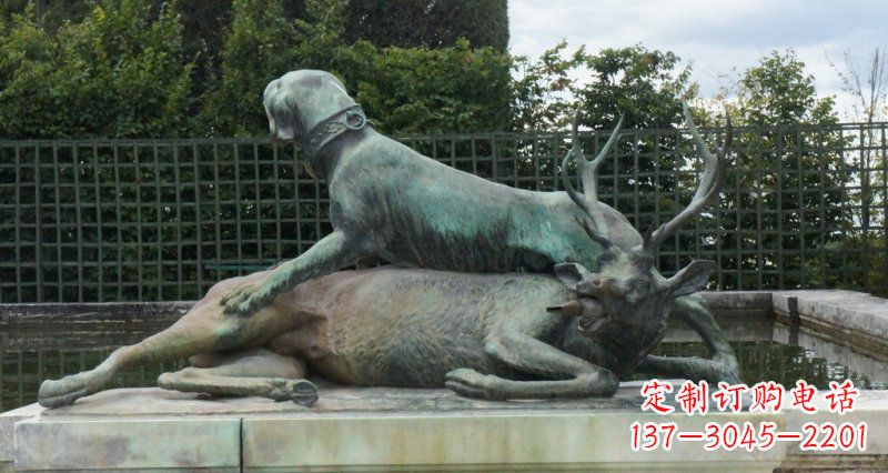 信阳高质量铜梅花鹿动物雕塑
