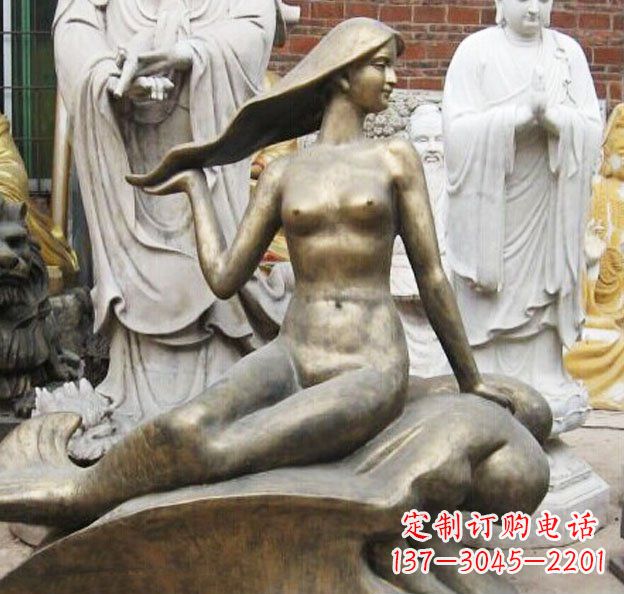 信阳精美铜质美人鱼雕塑