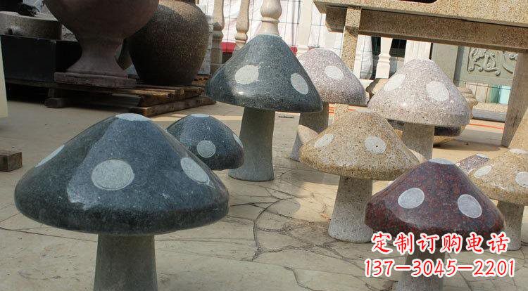 信阳别具特色的蘑菇石雕