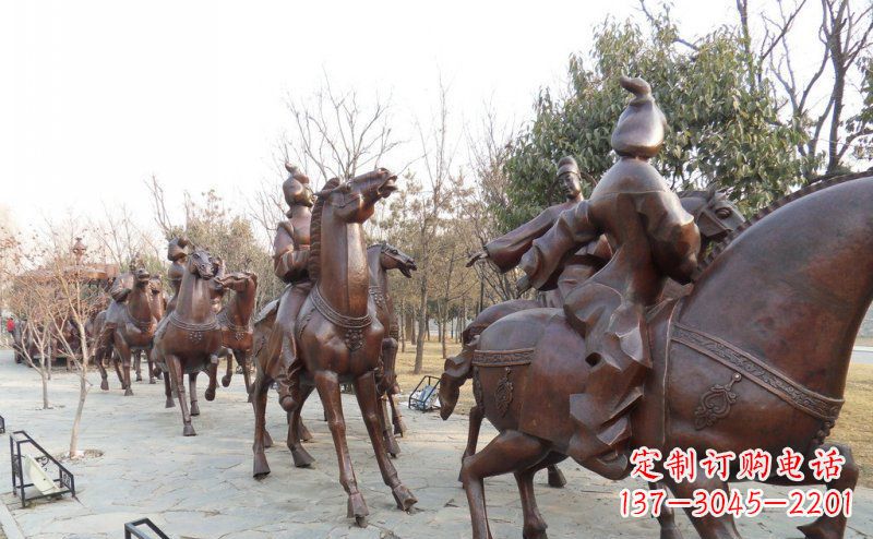 信阳蓬勃向上的骑马雕塑