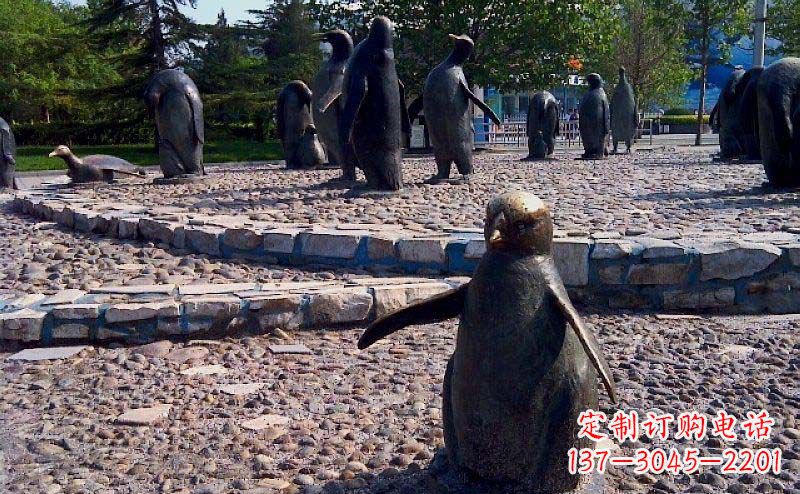 信阳企鹅动物铜雕