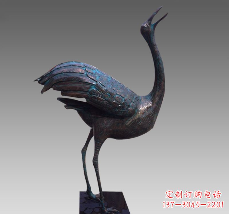 信阳青铜雕刻仙鹤翱翔