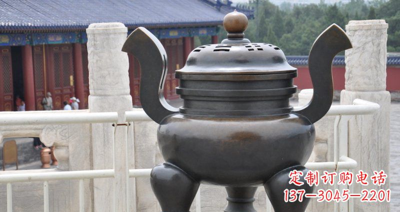 信阳高雅香炉铜雕,景观雕塑装置