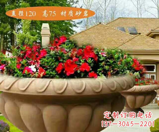 信阳高端砂岩花盆雕塑