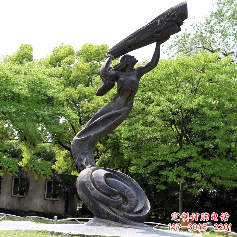 信阳精致精美的女娲补天雕塑
