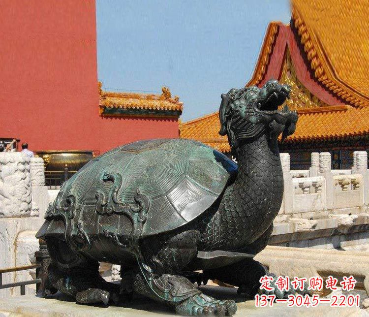 信阳精美铜雕龙龟,给你公园独特色彩