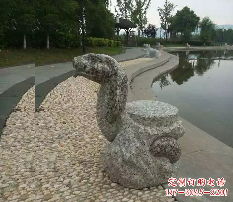 信阳中领雕塑-十二生肖蛇石雕