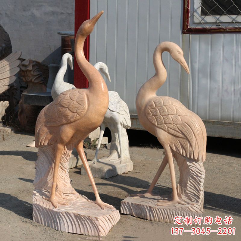 信阳精美雕刻仙鹤景观石雕