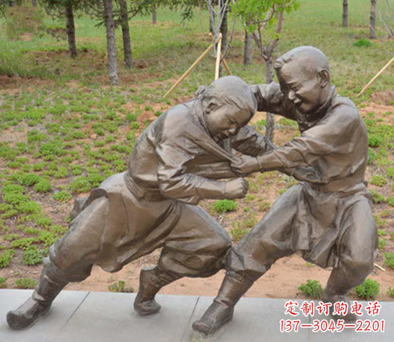 信阳精致雕塑小男孩铜雕