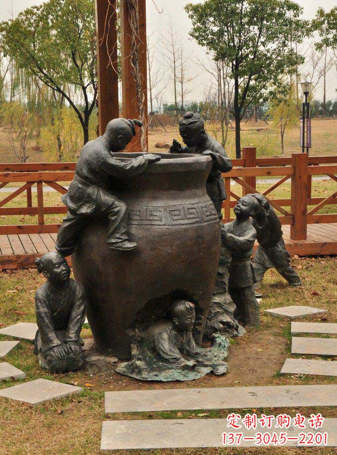 信阳司马光砸缸铜雕定制
