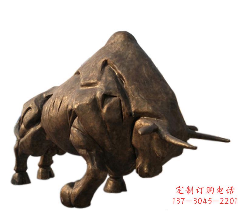 信阳铜雕独特的历史图案——拓荒牛雕塑