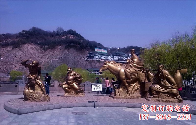 信阳精美铜雕唐僧师徒小品