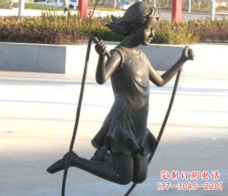 信阳汇聚灵动的青春,唯美女孩铜雕