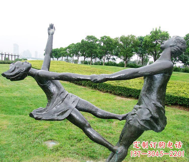 信阳中领雕塑定制风姿绰约的女孩铜雕