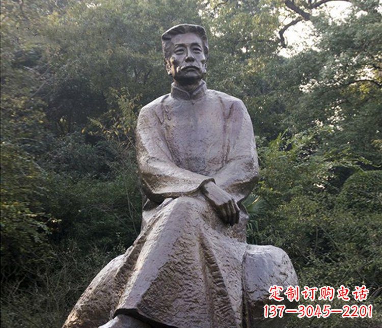 信阳高贵雄伟,全球首创,鲁迅人物铜雕塑
