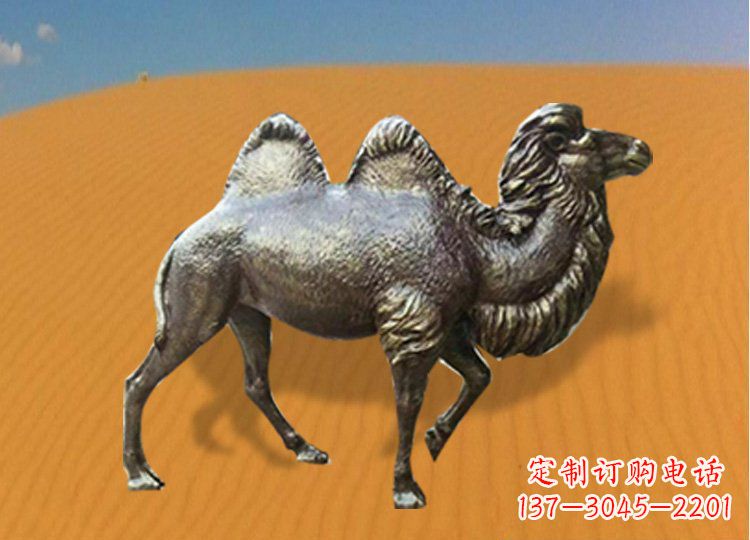 信阳公园装饰精美铜骆驼雕塑