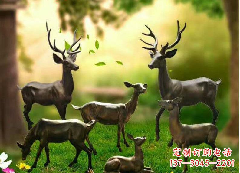 信阳公园动物铜雕塑