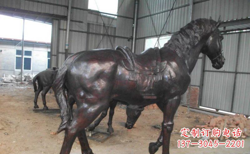 信阳公园铜马动物铜雕